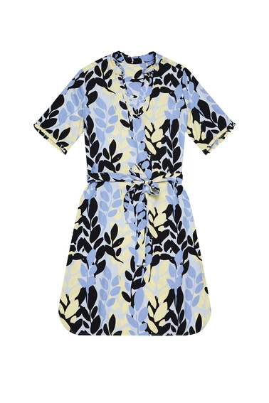 Sukienka z wiskozy z wiązaniem