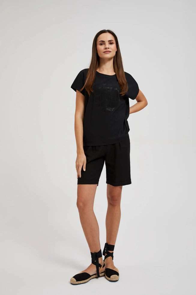 Bluzka z aplikacją czarna