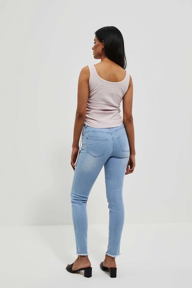 Jeansy push up błękitne