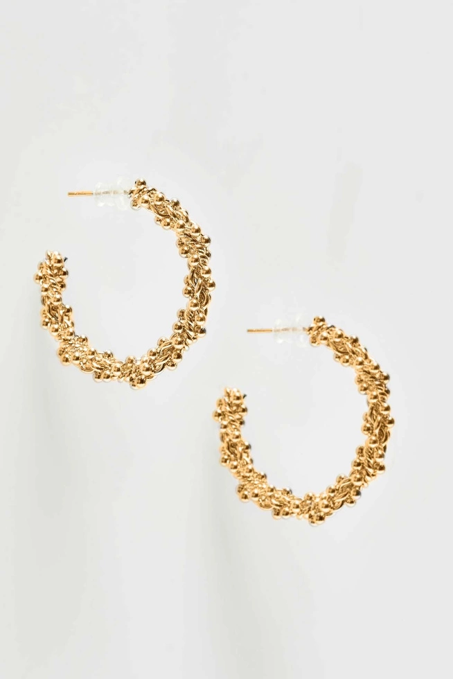 Kolczyki koła w kolorze złotym