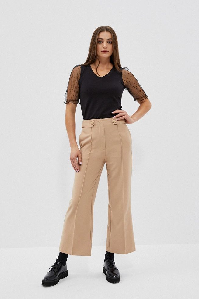 Bluzka czarna z ozdobnymi rękawami