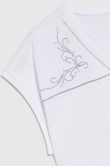 Bluzka z bawełny biała