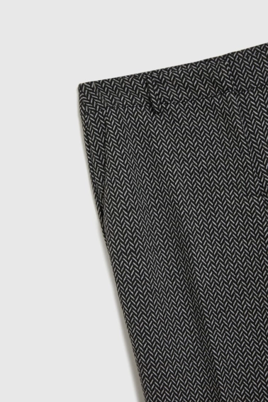 Spodnie w jodełkę grafitowe 