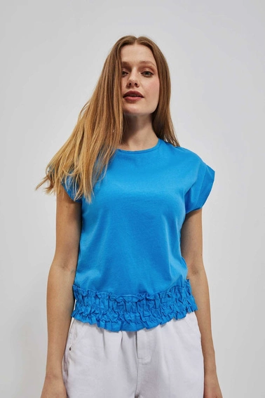 Gładka bluzka lazurowa