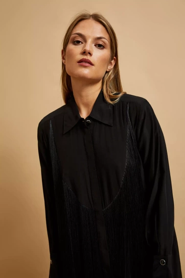 Koszula oversize z frędzlami