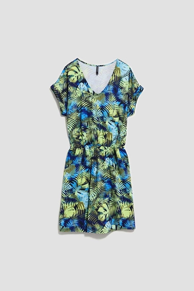 Sukienka z tropikalnym printem