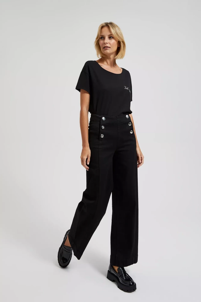 Bluzka z napisem czarna