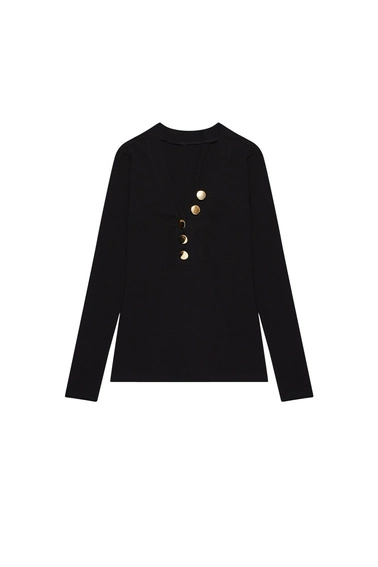 Bluzka z ozdobnymi guzikami