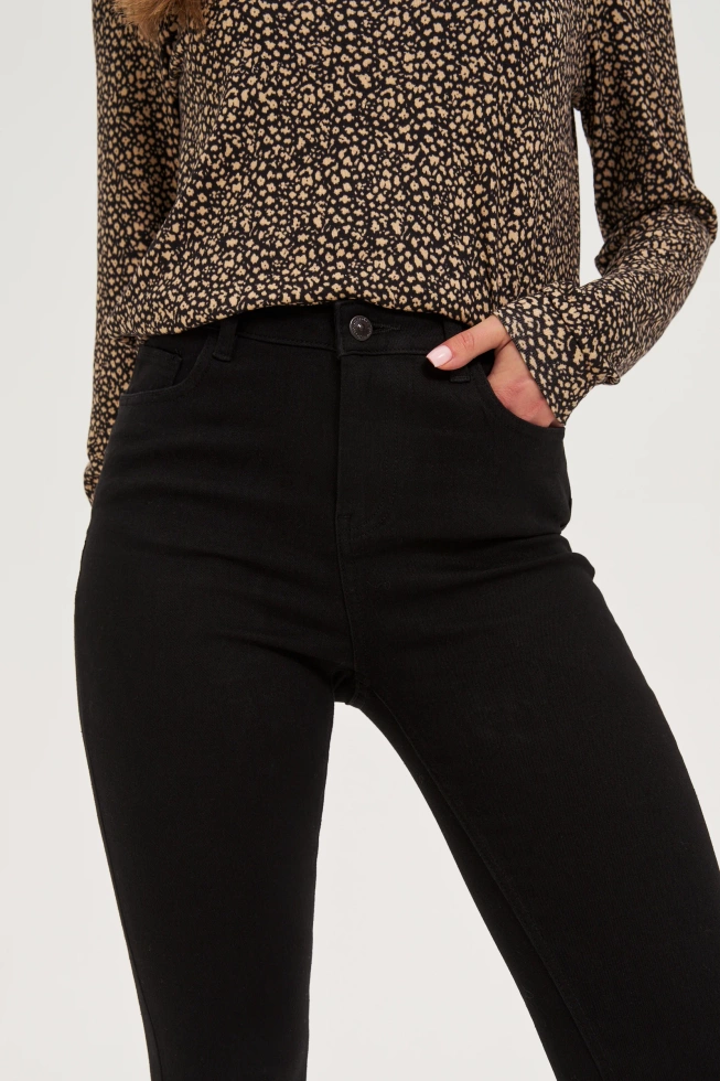 Jeansy rurki czarne