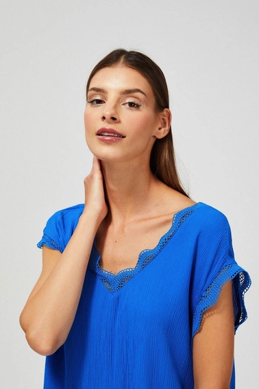 Bluzka koszulowa z koronką