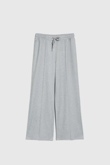 Spodnie z szerokimi nogawkami szare 