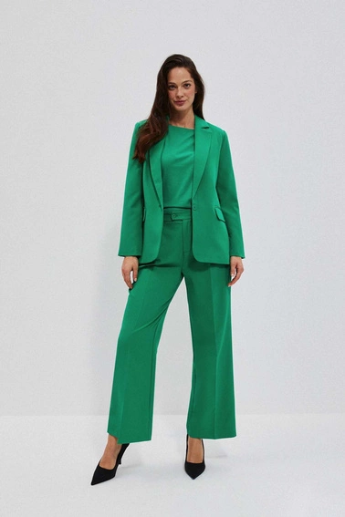 Spodnie z szerokimi nogawkami zielona