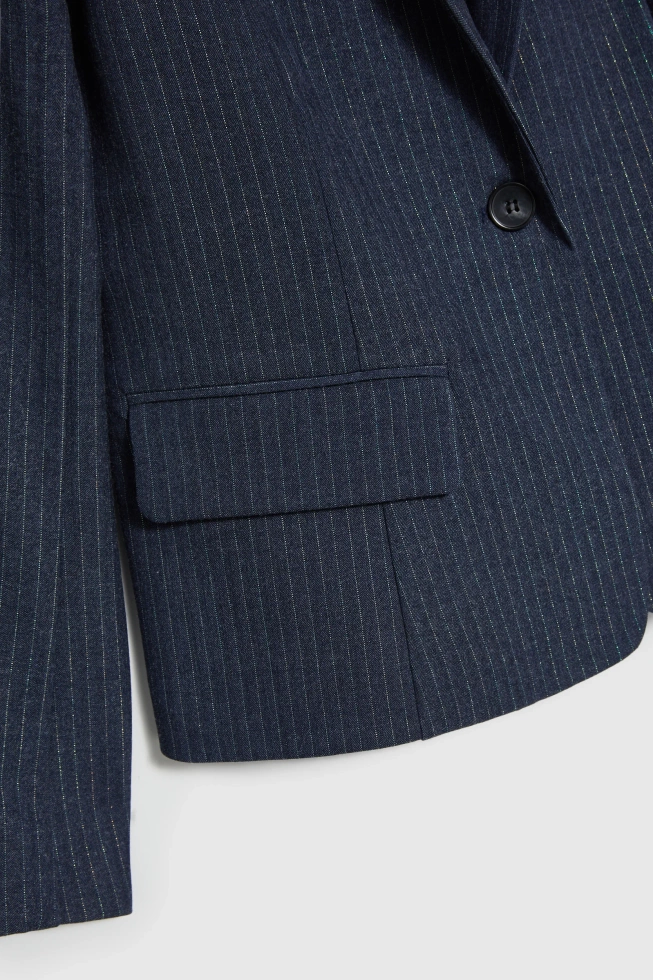 Marynarka w paski granatowa