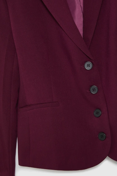 Krótka marynarka burgundowa