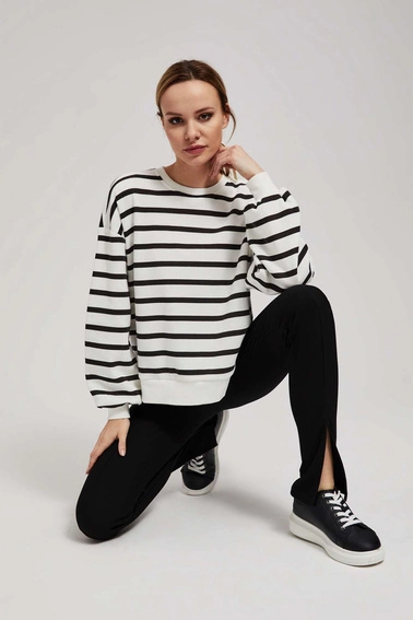 Bluza w paski z bufaistymi rękawami