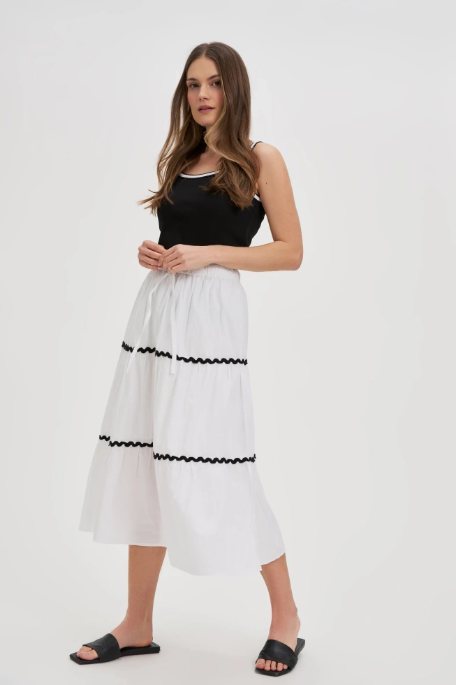 Bawełniany top czarny