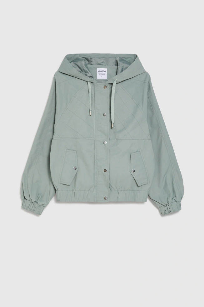 Krótka kurtka oliwkowa