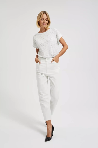 Bluzka w kropki biała