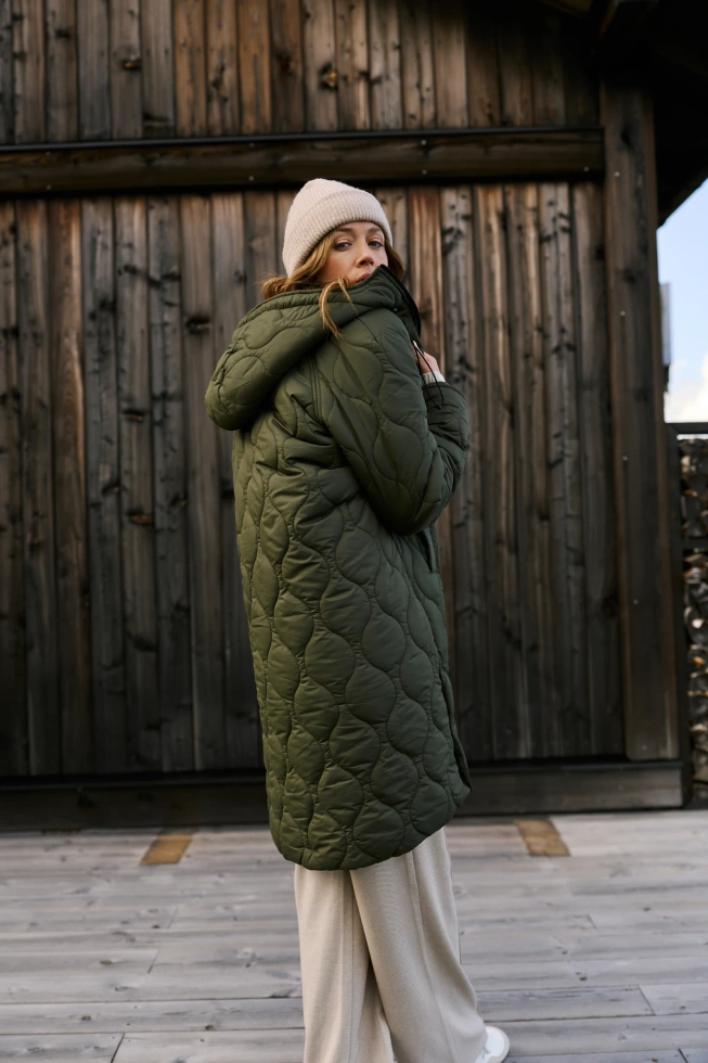 Pikowana kurtka zielona