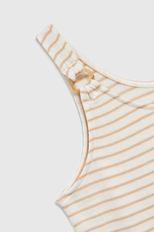 Bluza top w paski biała