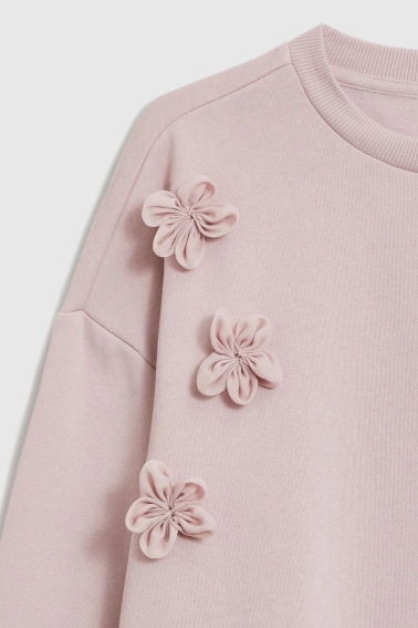 Bluza z kwiatkami różowa 