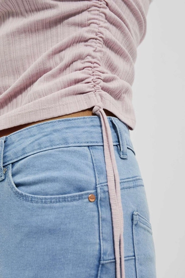 Prążkowany top liliowy