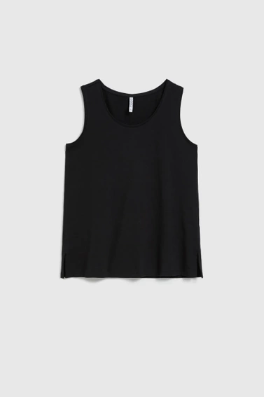 Gładki top czarny