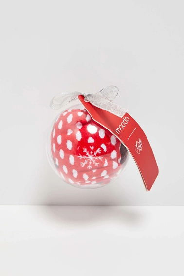 Skarpety świąteczne w kropki i śnieżynki