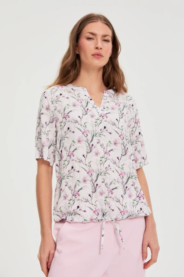 Koszula w kwiaty różowa