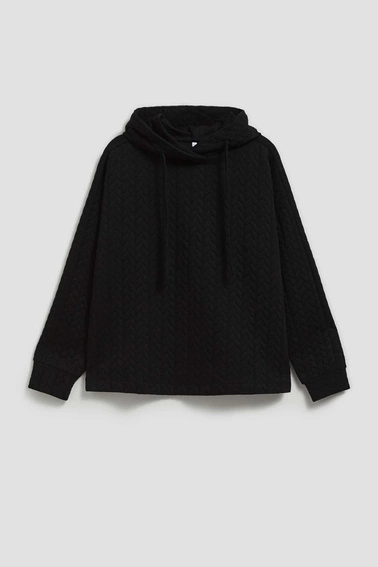 Bluza z kapturem czarna