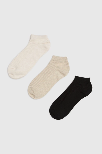 3 pack prążkowanych skarpet