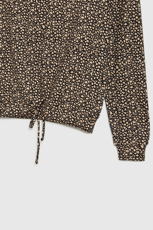 Sweter w drobny wzór beżowy