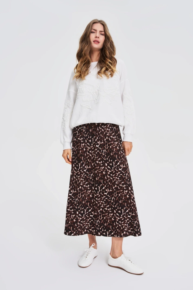 Bluza z aplikacją biała