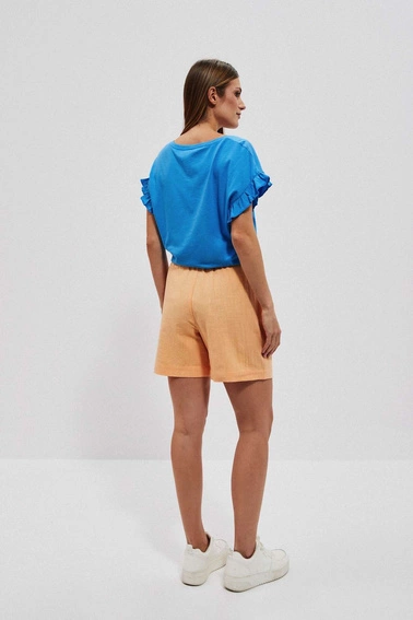 Bawełniane szorty z wiązaniem w talii 