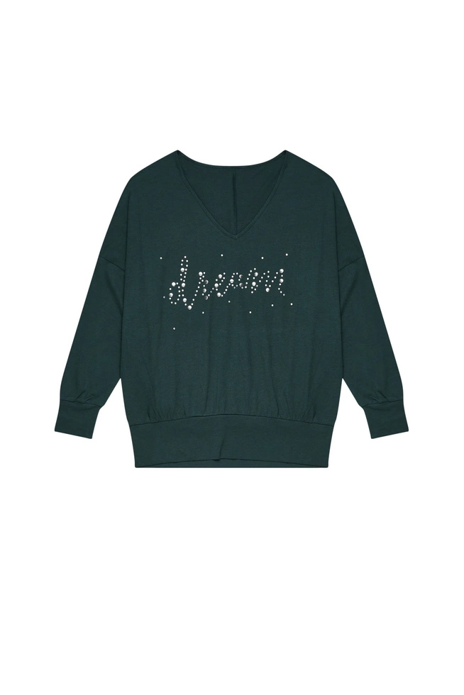 Bawełniana bluzka z aplikacją