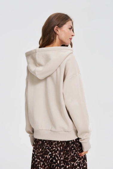 Bluza z kapturem beżowa