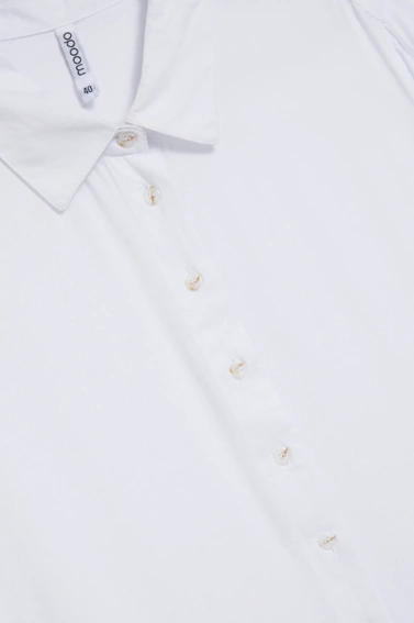 Biała wiskozowa koszula z kołnierzykiem