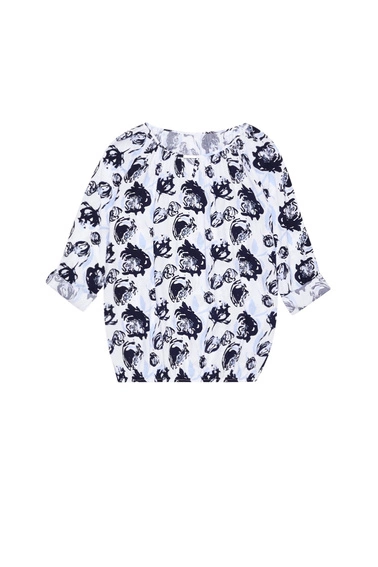 Bluzka koszulowa z ozdobnym dekoltem