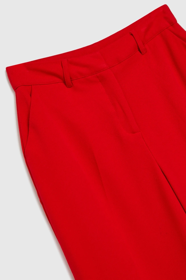 Spodnie z szerokimi nogawkami czerwone