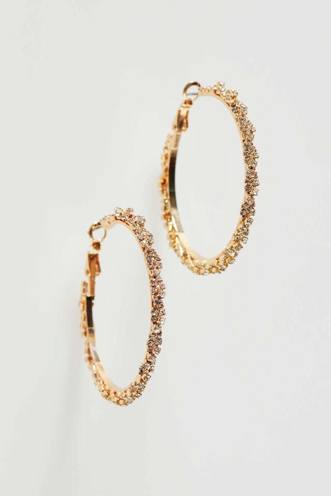 Ozdobne kolczyki koła z cyrkoniami