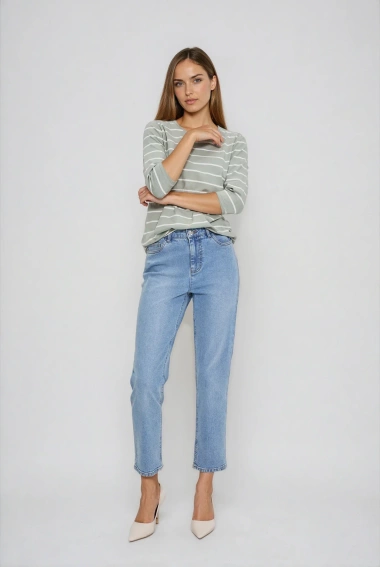 Jeansy z prostą nogawką niebieskie