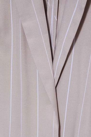 Marynarka w paski piaskowa