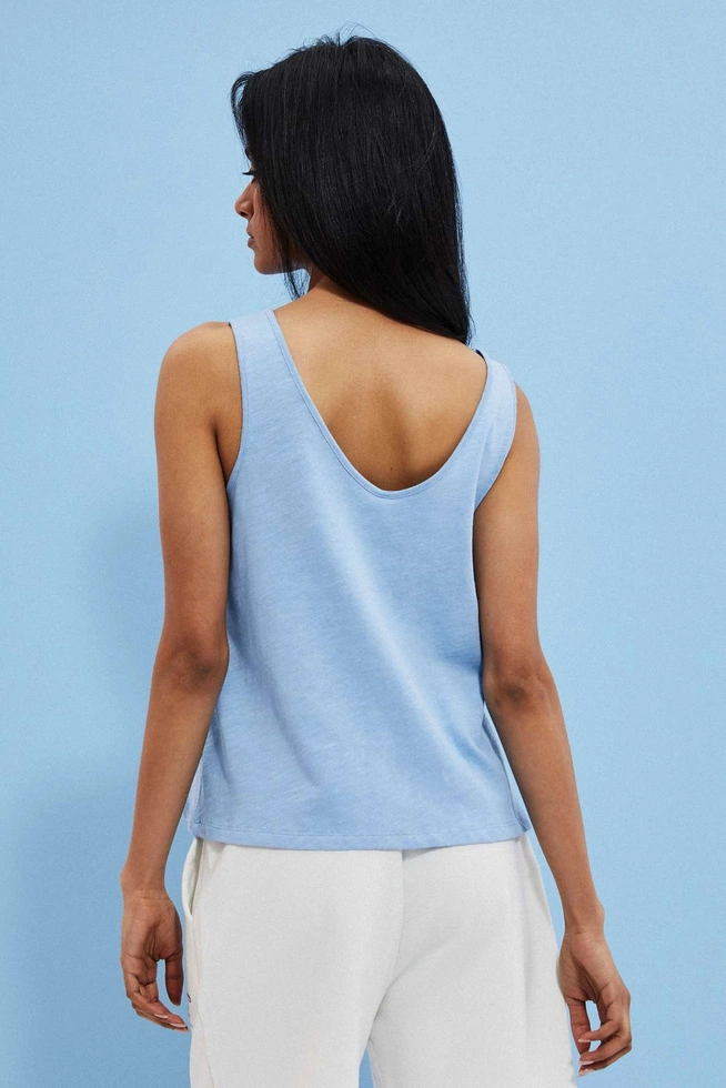 Gładki top niebieski