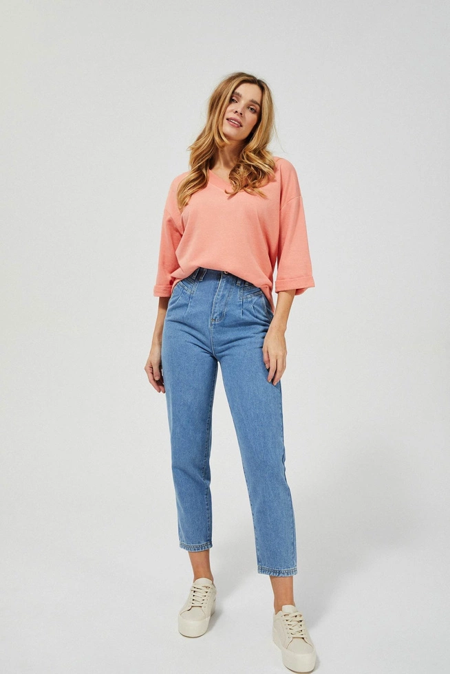 Jeansy slouchy z wysokim stanem