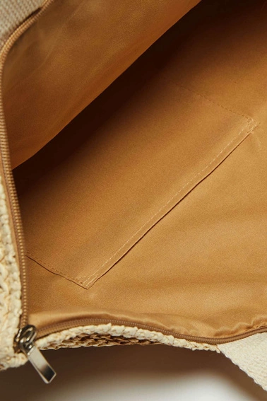 Pleciona torba beżowa