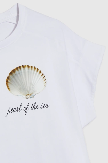 Bluzka z nadrukiem biała