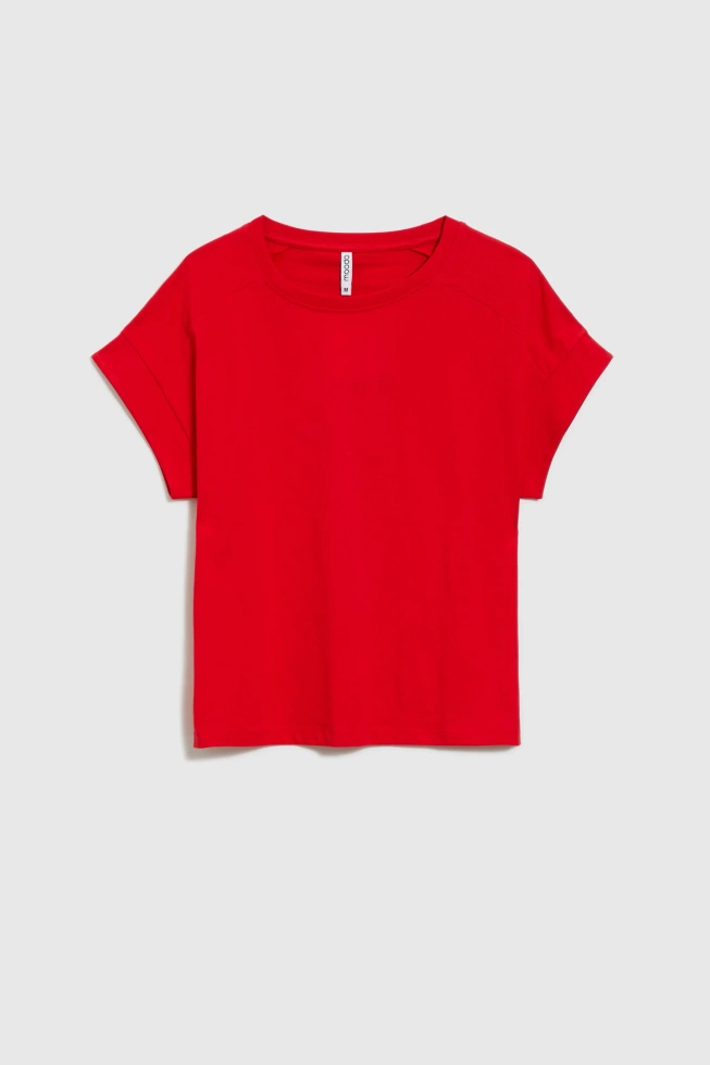 Bawełniany t-shirt czerwony