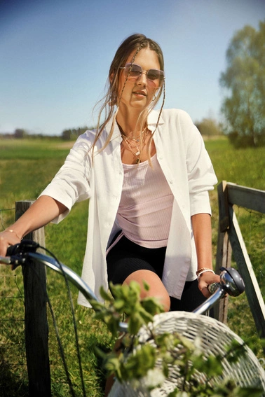 Lniana koszula biała