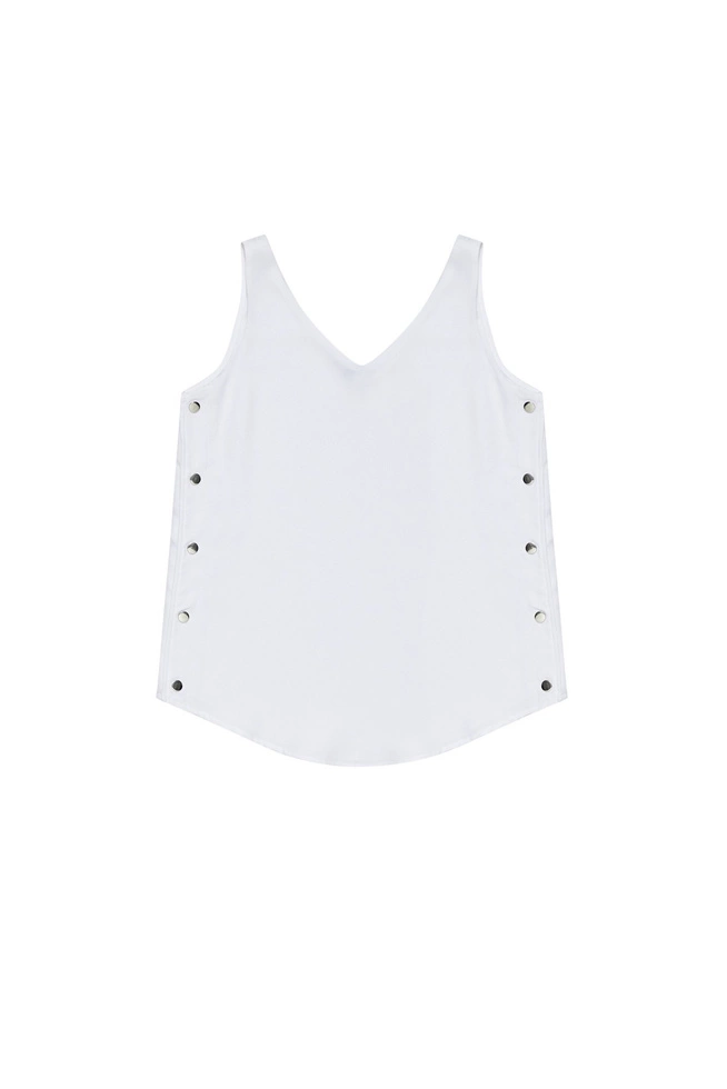 Gładka koszula bez rękawów