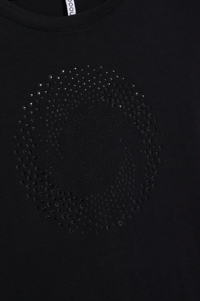 Bluzka z dżetami czarna